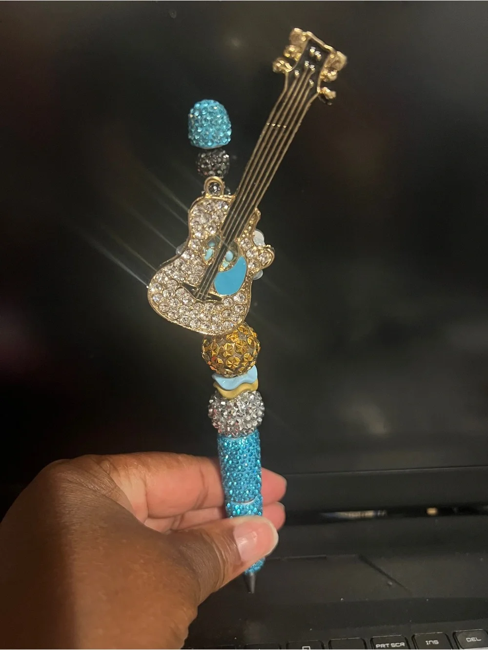 Glitter Gem Decorative Pens - Purple & Pink Accents